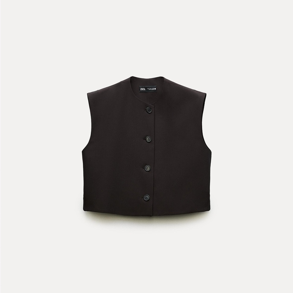 Zara ZW Collection Waistcoat Top L